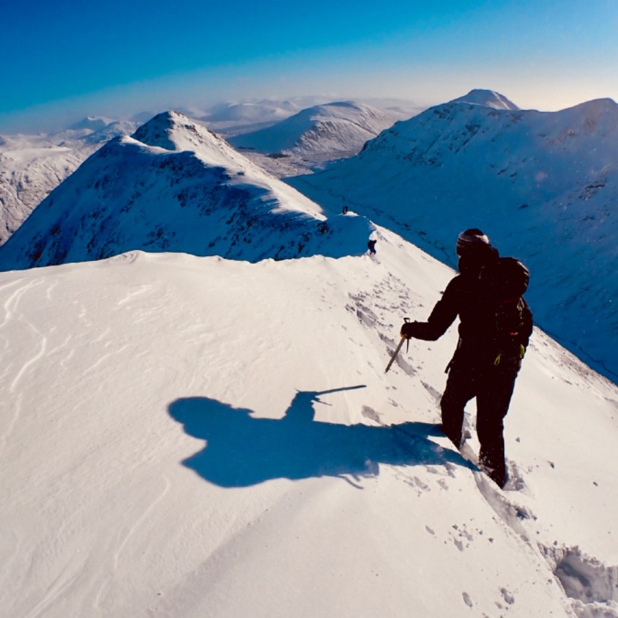 Ocean Vertical winter skills training on Buachaille Etive Beag in Glen Coe