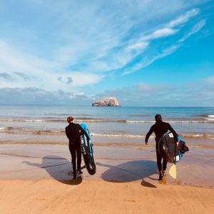 seacliff beach east lothian paddle boarding Outlander 800