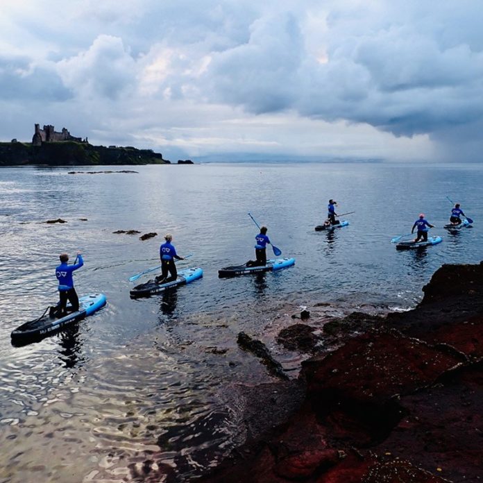 paddle boarding sup tantallon castle scotland 800