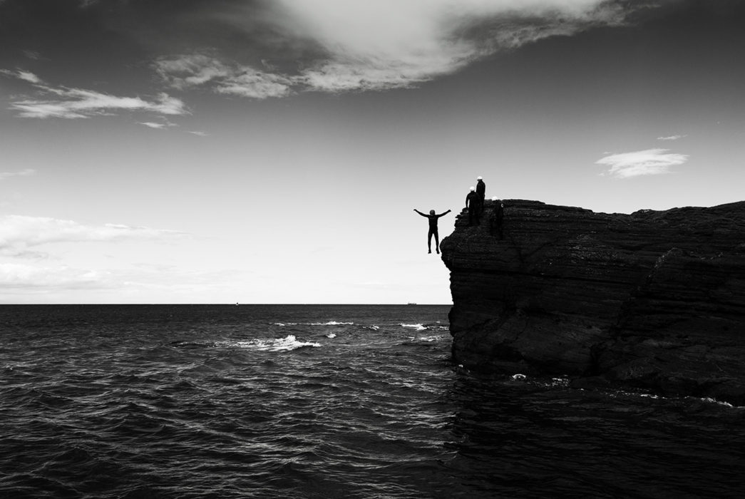 coasteering dunbar east lothian scotland seacliff beach 1600