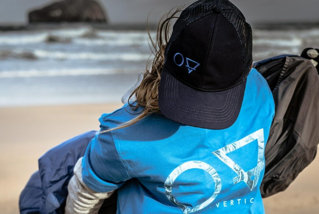 ocean vertical organic apparel in by North Berwick seacliff beach east lothian