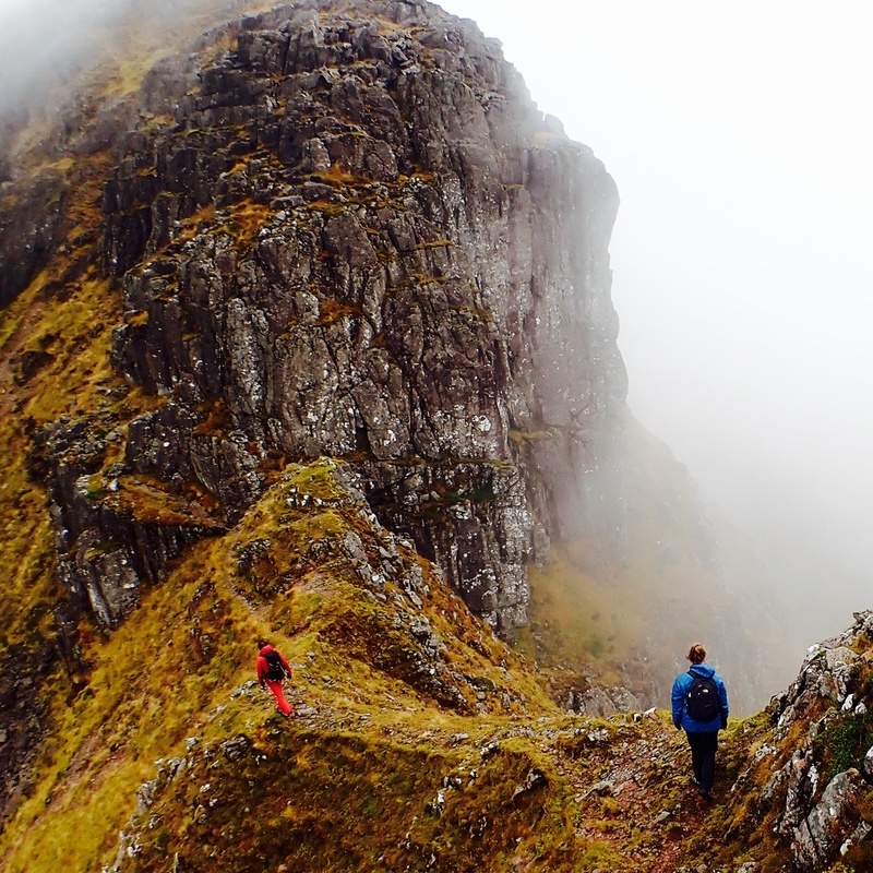 Scrambling on Beinn Fhada ridge Glen Coe Scotland 2