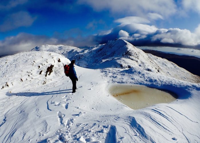 Meall nan Tarmachan in winter Scotland