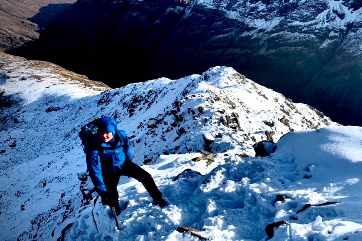 winter ridge mountaineering in Glen Coe