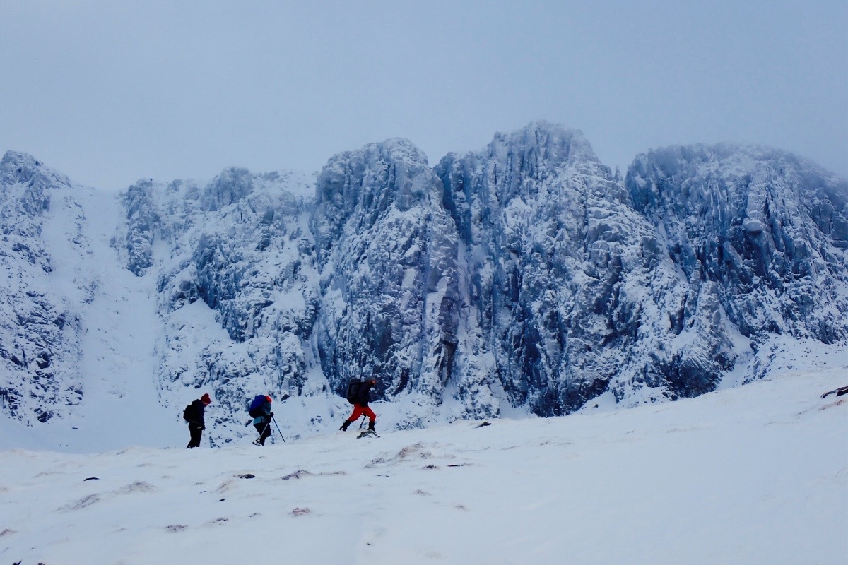 winter mountaineering Stob Coire nan Lochan Glen Coe Scotland