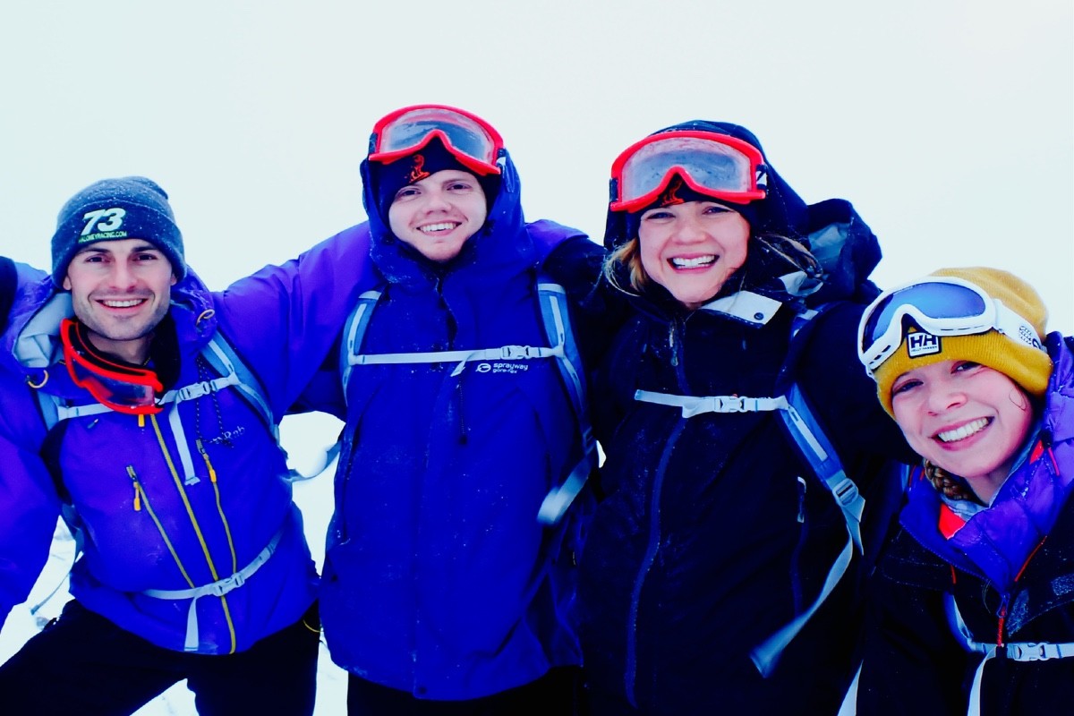 winter climbing team Stob Coire nan Lochan and Bidean nam Bian Glen Coe Scotland