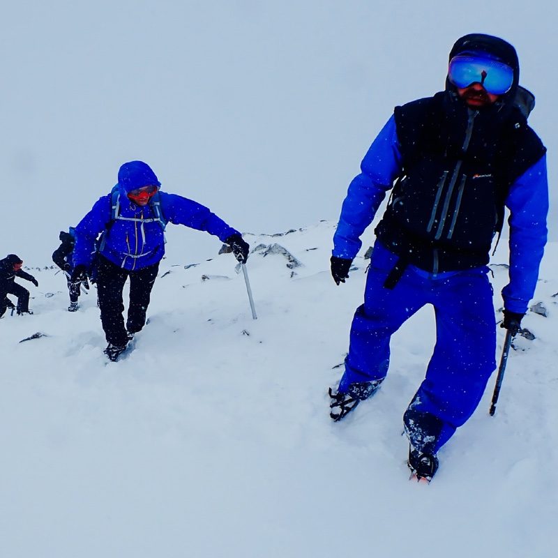 winter mountaineering Buachaille Etive Mor Glen Coe Scotland