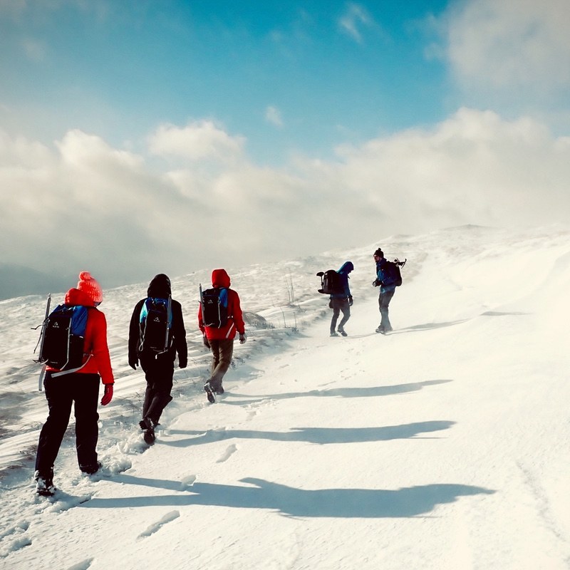 winter mountaineering Ben Lawers Tarmachan Ridge