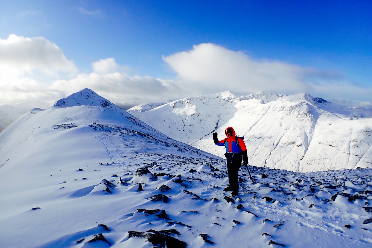 winter mountaineering Stob Dubh Glen Coe Scotland 2