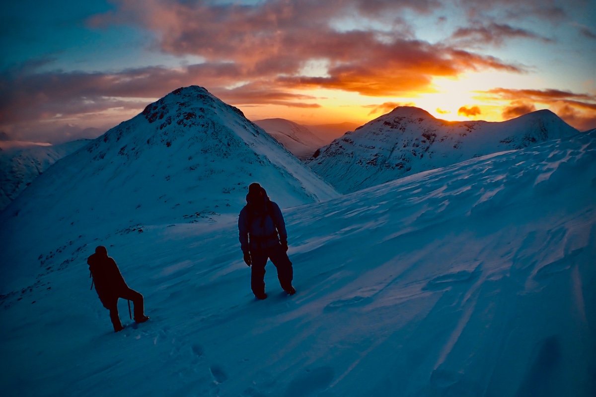 Sunrise in glen coe Buachaille Etive Beag with Ocean Vertical