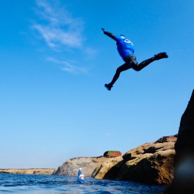 Coasteering and sea swimming adventure East Lothian Dunbar and North Berwick