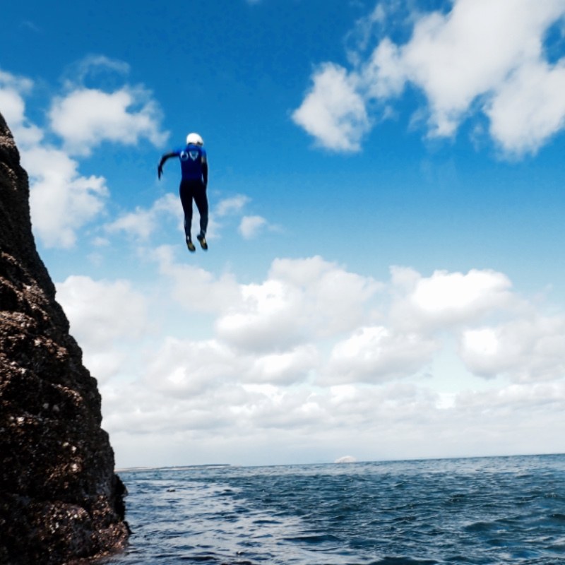 Coasteering dunbar and East Lothian by North Berwick having an adventure 2