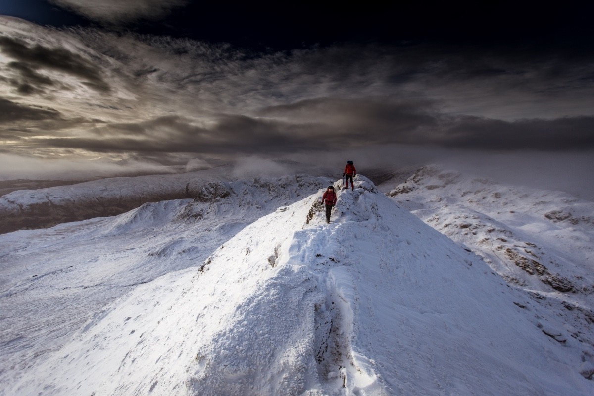 winter mountaineering in glen coe and scotland with ocean vertical