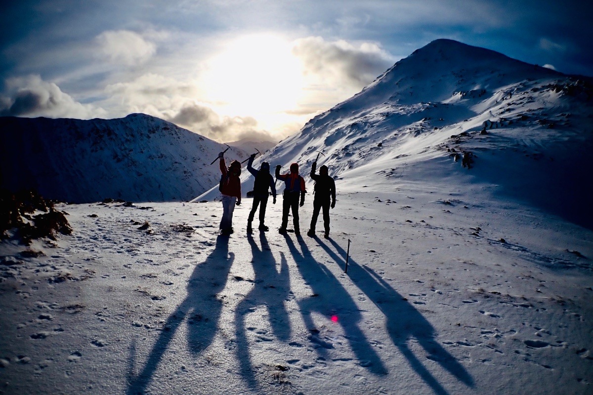 winter skills and mountaineering on Buachaille Etive Beag in Glen Coe Scotland 2