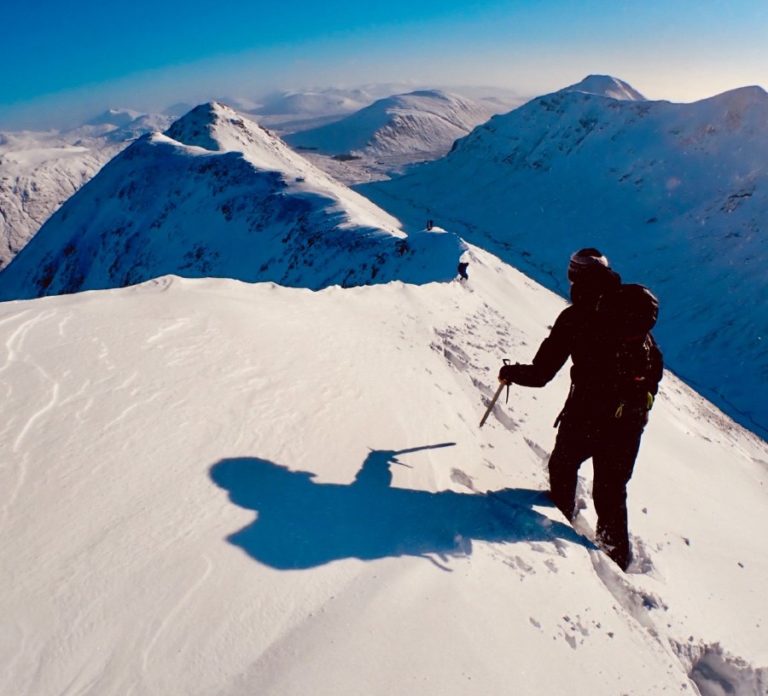 Introduction to winter skills and climbing with Ocean Vertical on Buachaille Etive Beag in Glen Coe Scotland