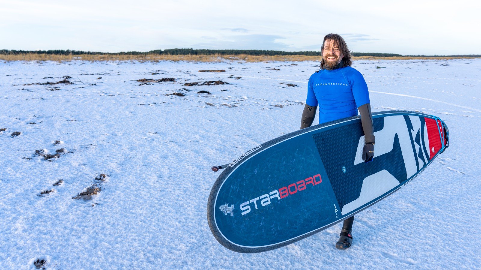 starboard SUP with ocean vertical belhaven bay east lothian scotland