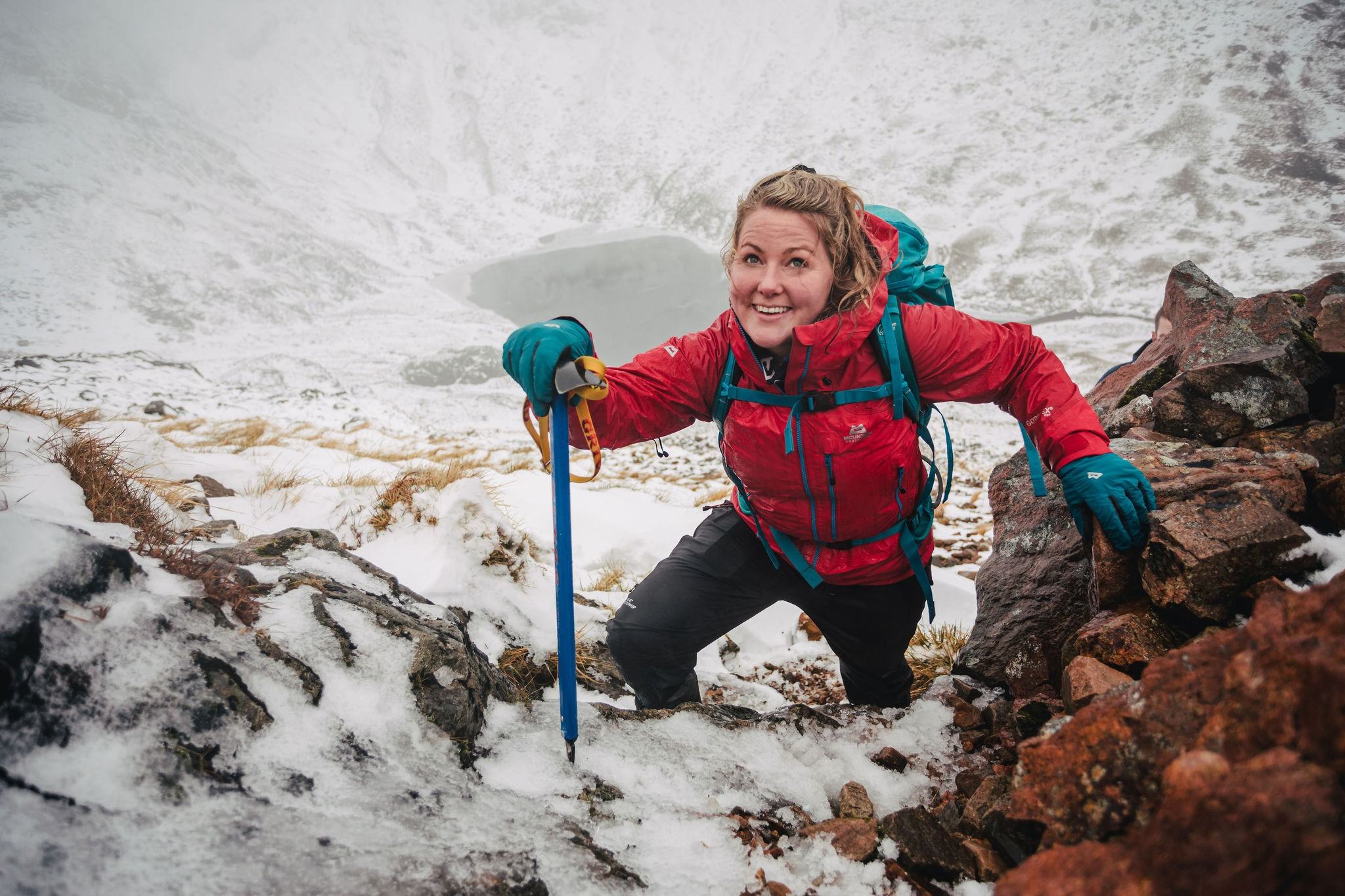 Mollie Hughes is with ocean vertical winter mountaineering in glen coe scotland 1