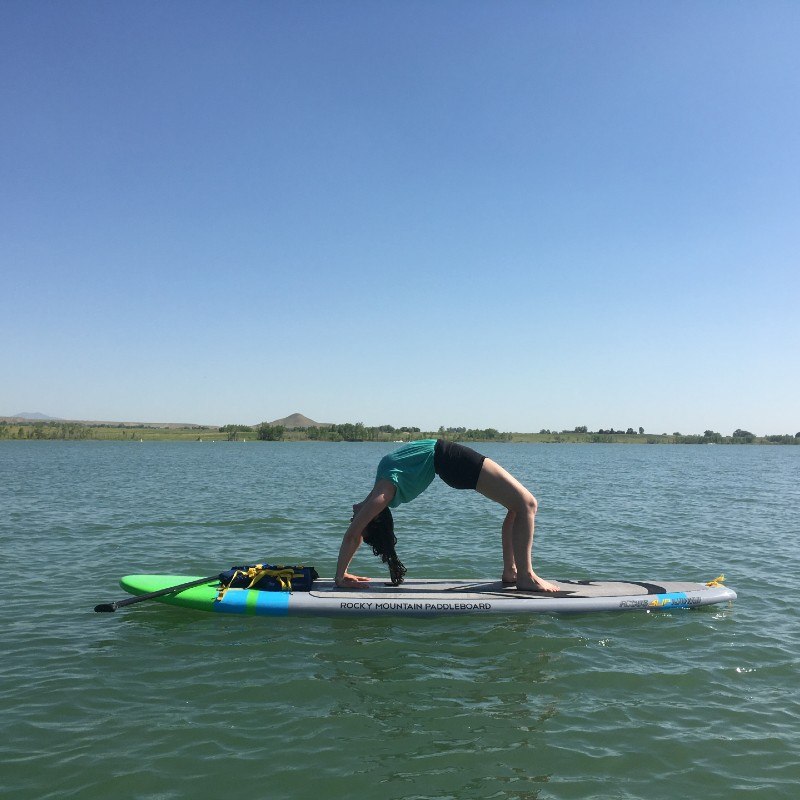 3 first sup yoga class session holiday new unique experience trying new things wheel pose 1