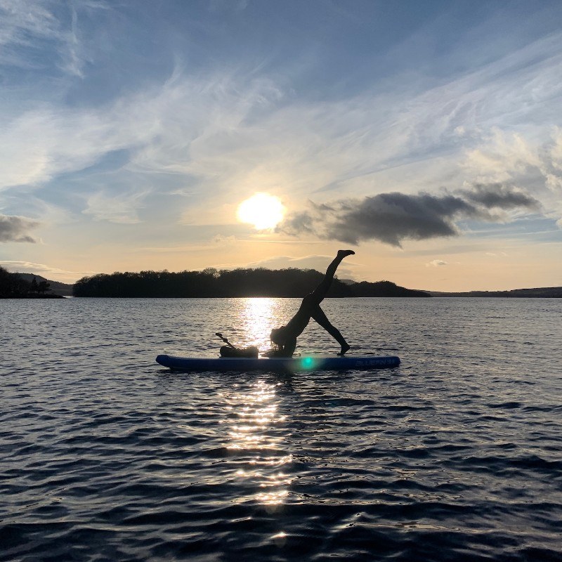 5 loch lomond january cold water first time trying new board sup yoga three legged dolphin pose