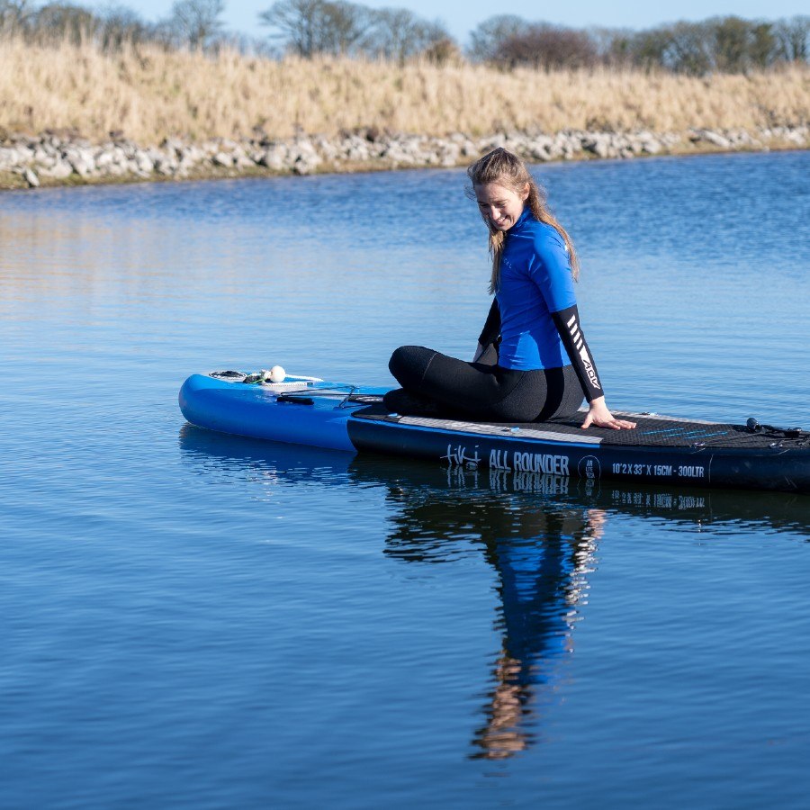 SUP Yoga and paddle boarding by seacliff beach in east lothian