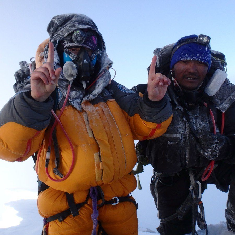 Mollie Hughes is on Mount Everest Summit with Lhakpa Wongchu