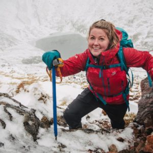 Mollie Hughes is winter mountaineering with Ocean Vertical by Glen Coe in Scotland