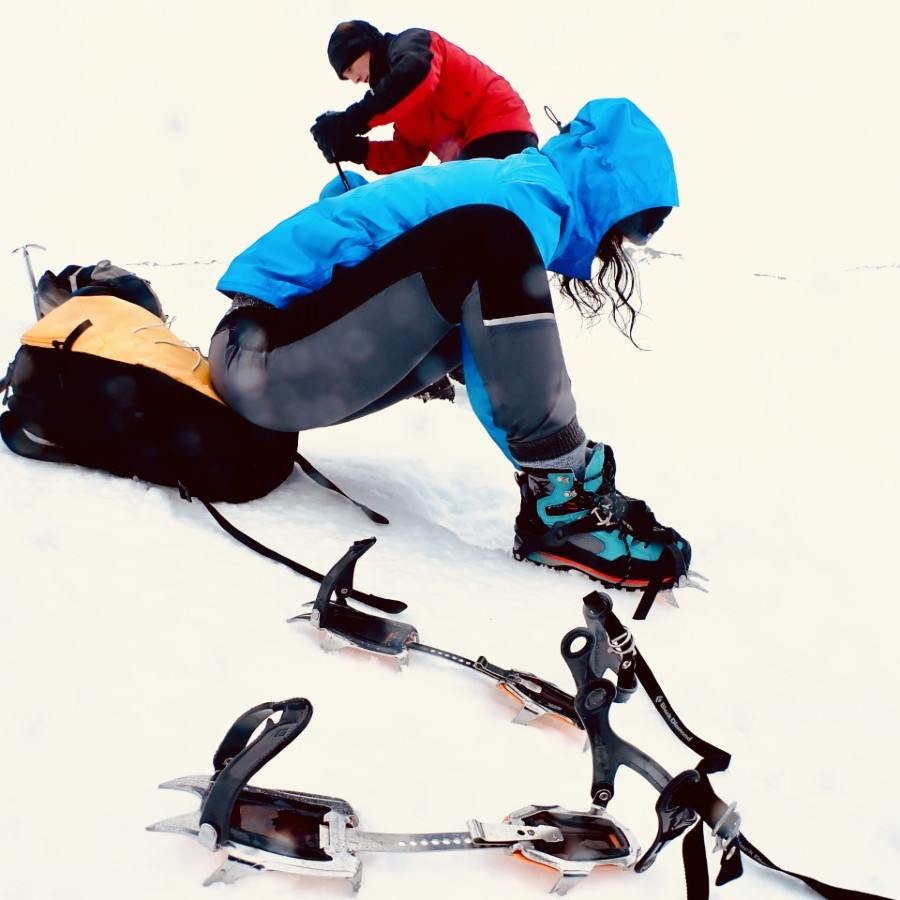 winter skills and navigation with ocean vertical on Buachaille Etive Beag Glen Coe