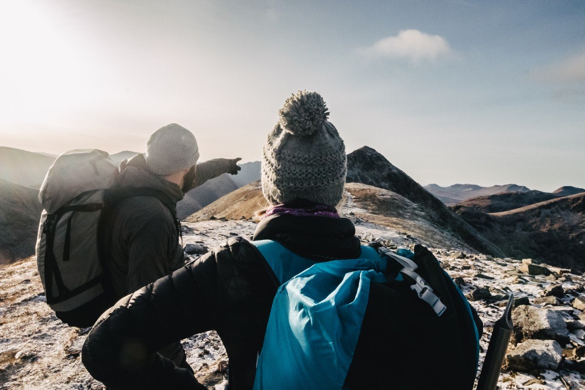 winter mountaineering in sunshine on Buachaille Etive Beag in Glen Coe