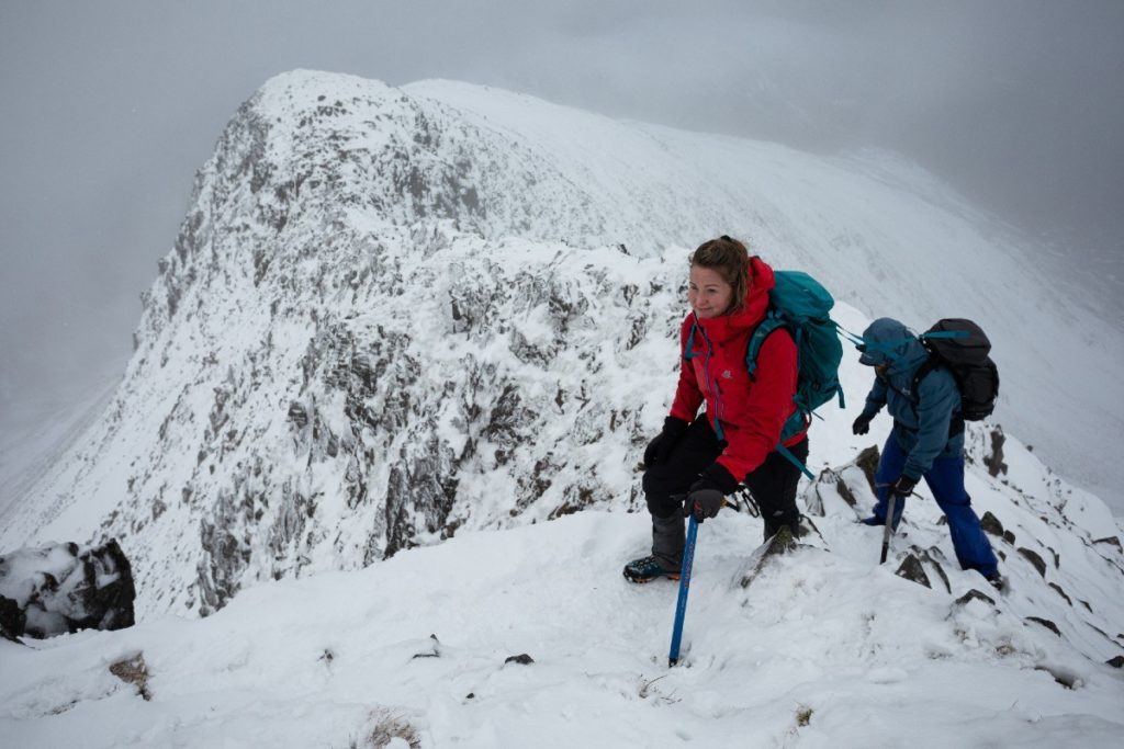 winter mountaineering on Stob Ghabhar in Black Mount by Bridge of Orchy 1