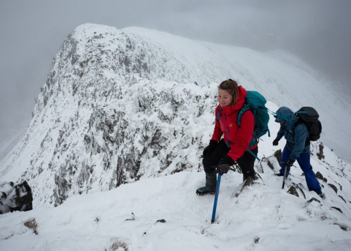 winter mountaineering on Stob Ghabhar in Black Mount by Bridge of Orchy 1