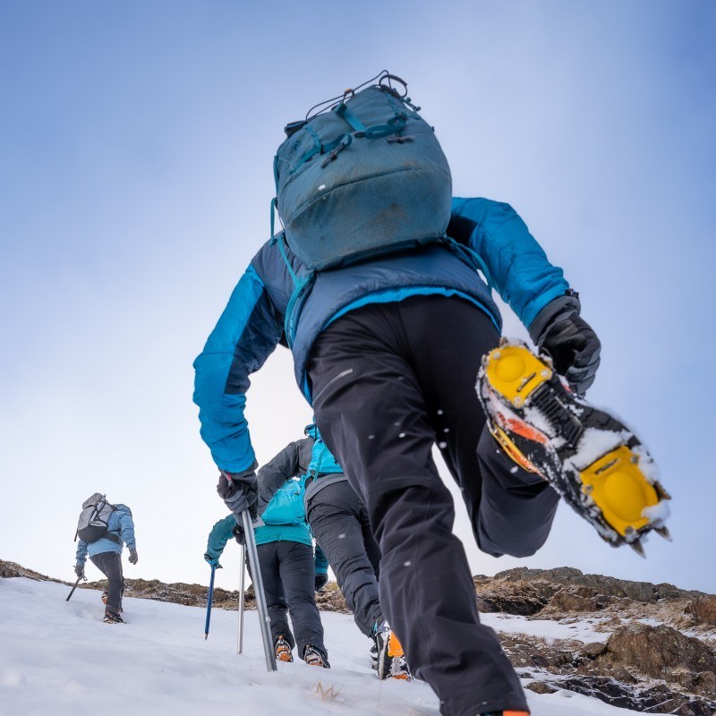 winter skills crampons winter mountaineering glen coe scotland