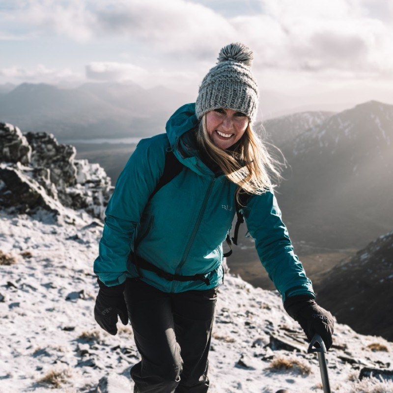 woman adventure experience winter skills glen coe scotland