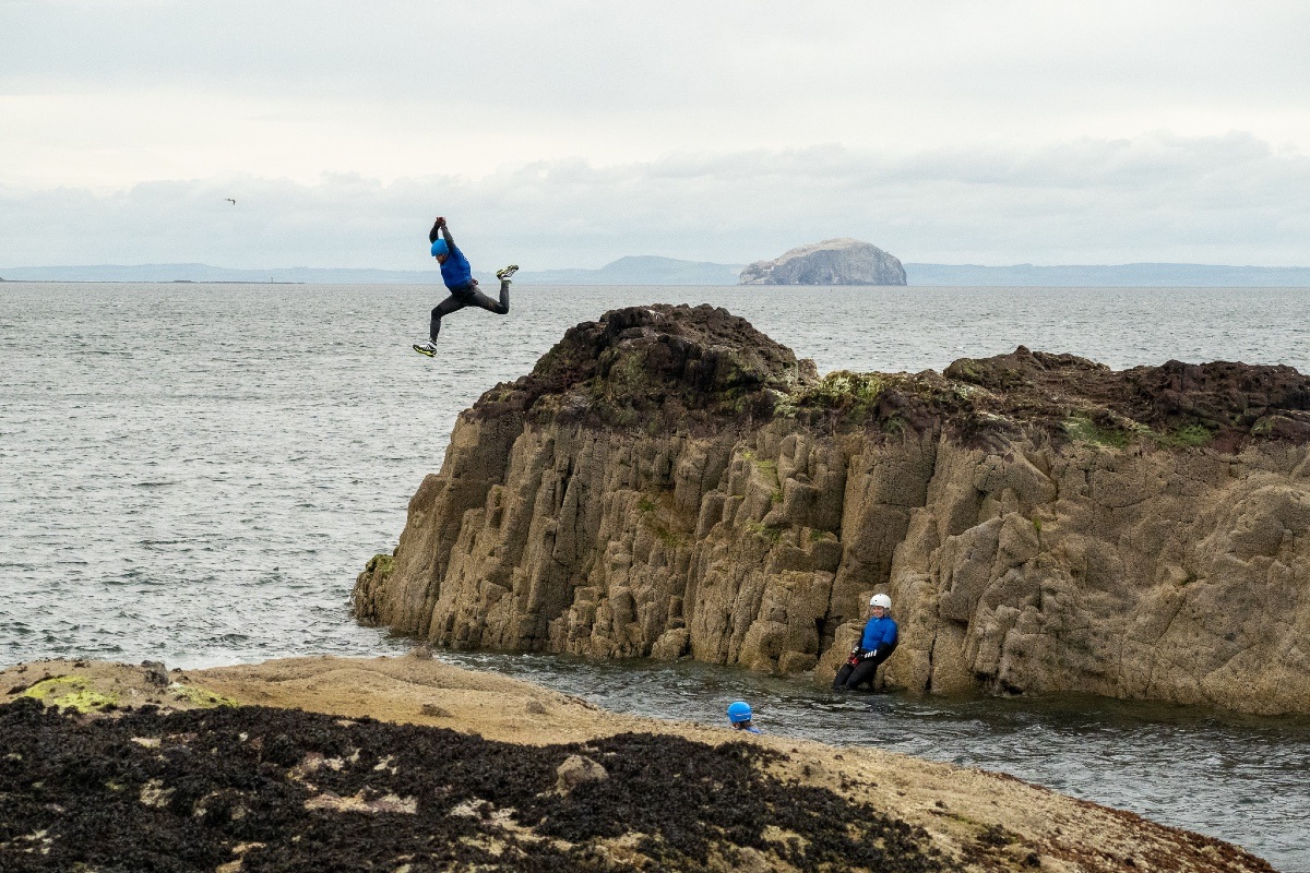 what is coasteering adventure scotland wilderness dunbar and north berwick