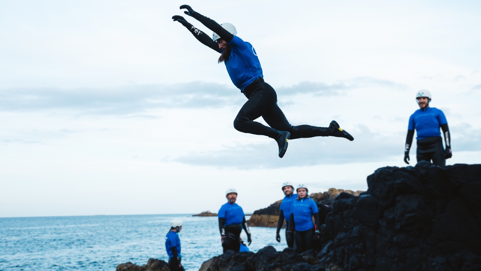 best family water activities near edinburgh coasteering