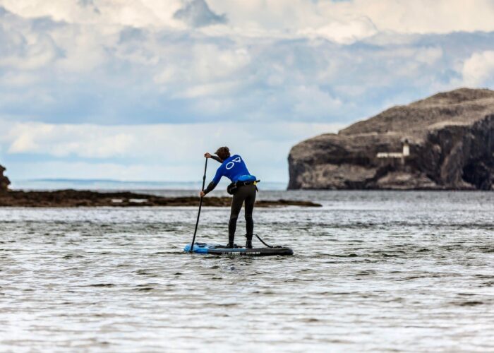 best paddle boarding sup in scotland seacliff beach bass rock