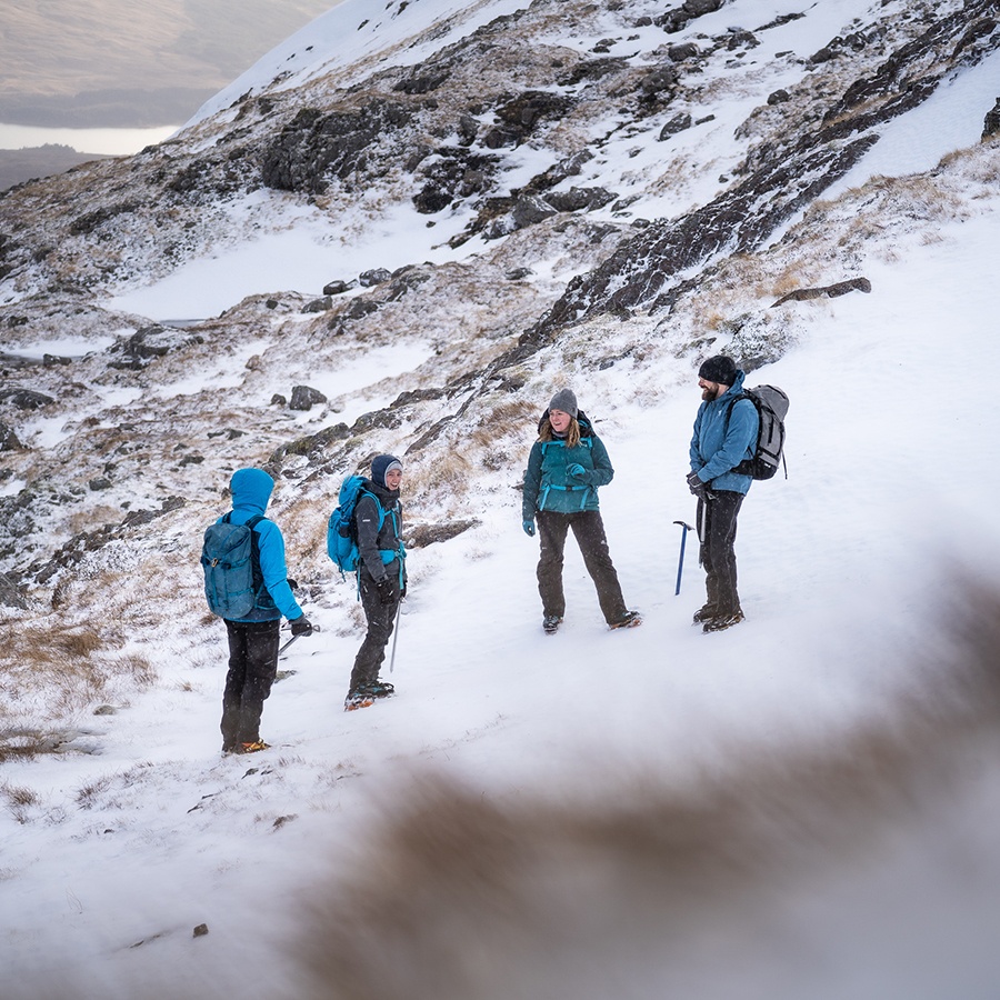 winter hillwalking and mountaineering guides glen coe area scotland