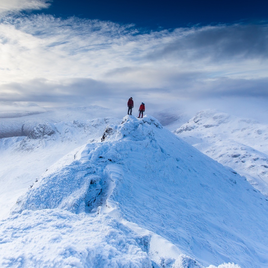 winter hillwalking and mountaineering meall nan tarmachan scotland